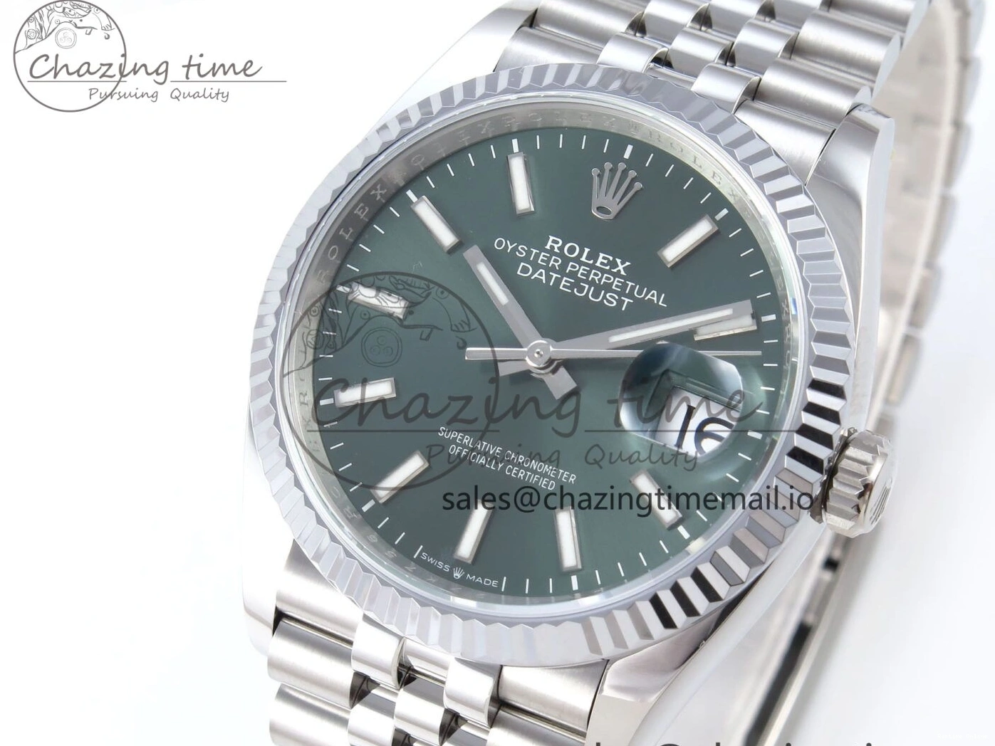 0503 DateJust 36 126234 QF+ 1:1 Best Edition 904L Steel Green Stick Dial on SS Jubilee Bracelet VR Soft 925